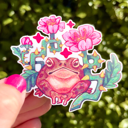 Floral Toad Sticker