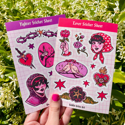 Lover VS Fighter Sticker Sheet Bundle