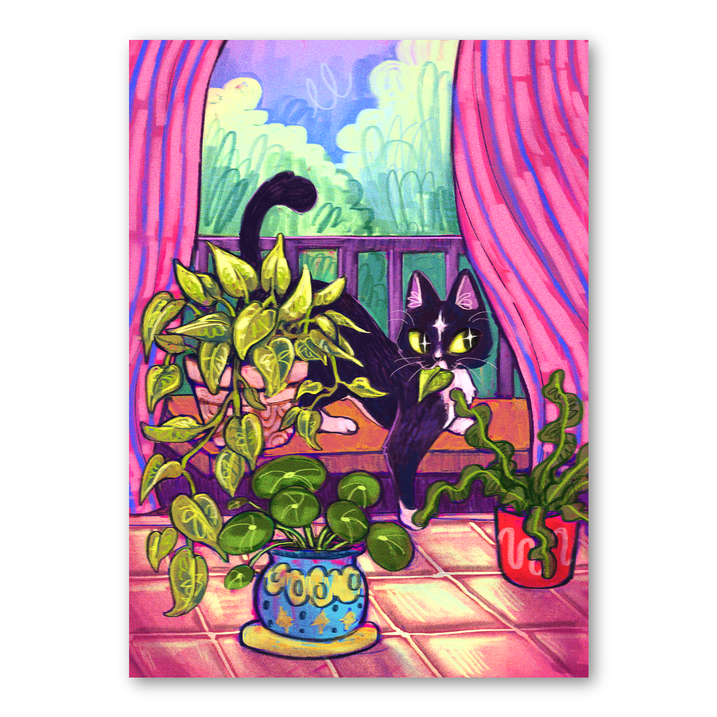 A Leafy Snack 5x7" Print