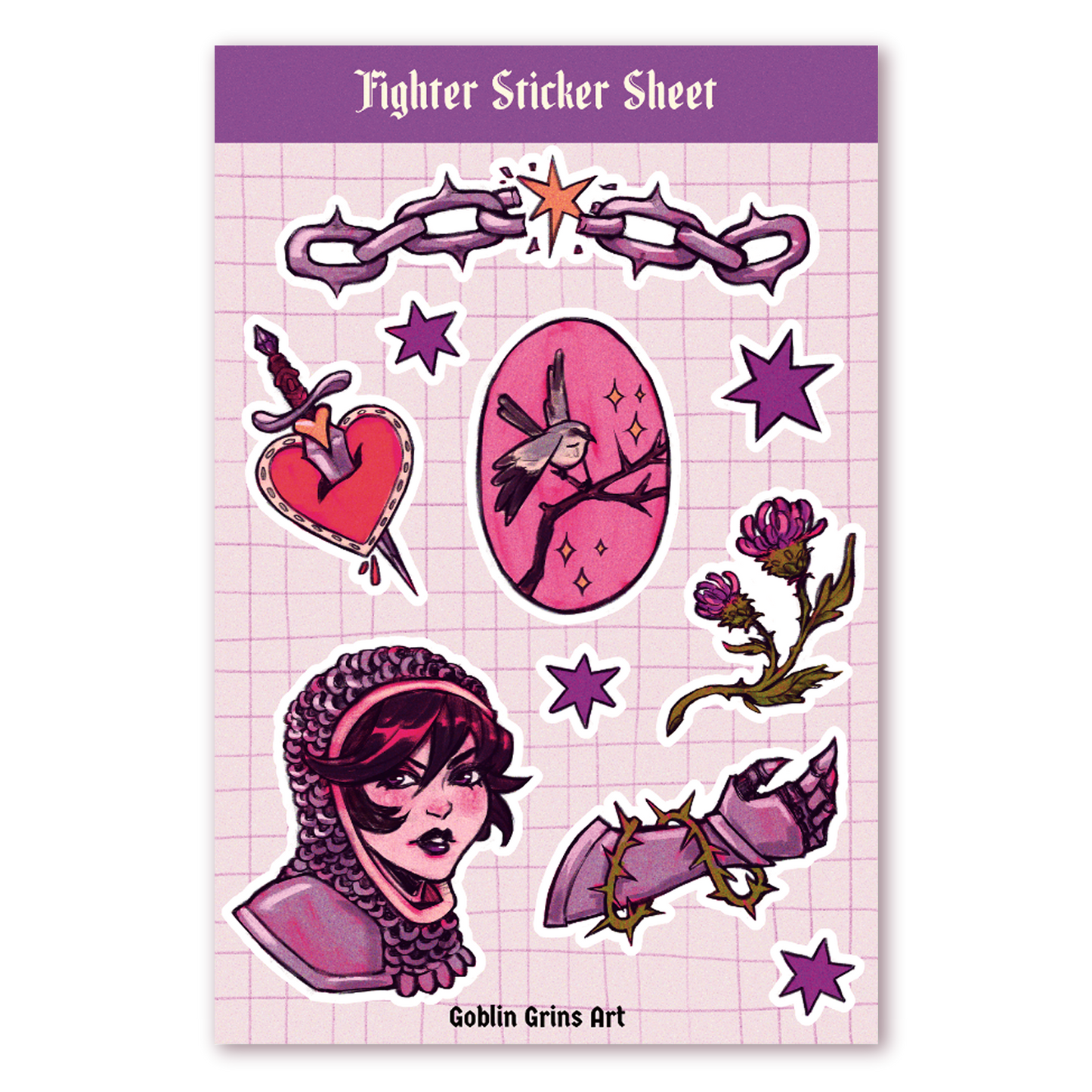Fighter Sticker Sheet