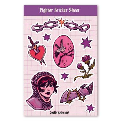 Fighter Sticker Sheet